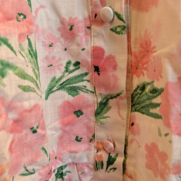 Nwot Floral Watercolor Pink Maxi Tiered Skirt Small Maison Stella - Picture 8 of 9